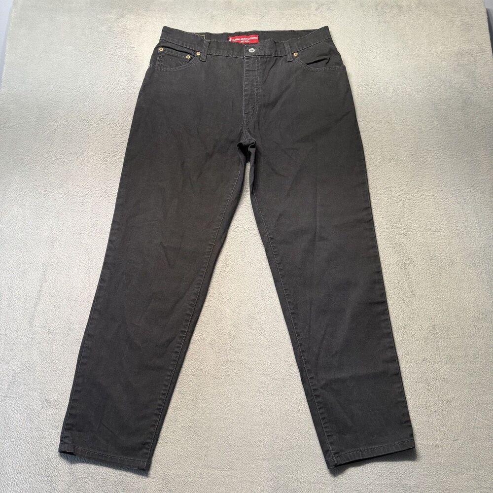 Vintage Levis 550 Womens 14S Relaxed Fit Tapered Leg Stretch Black Jeans USA